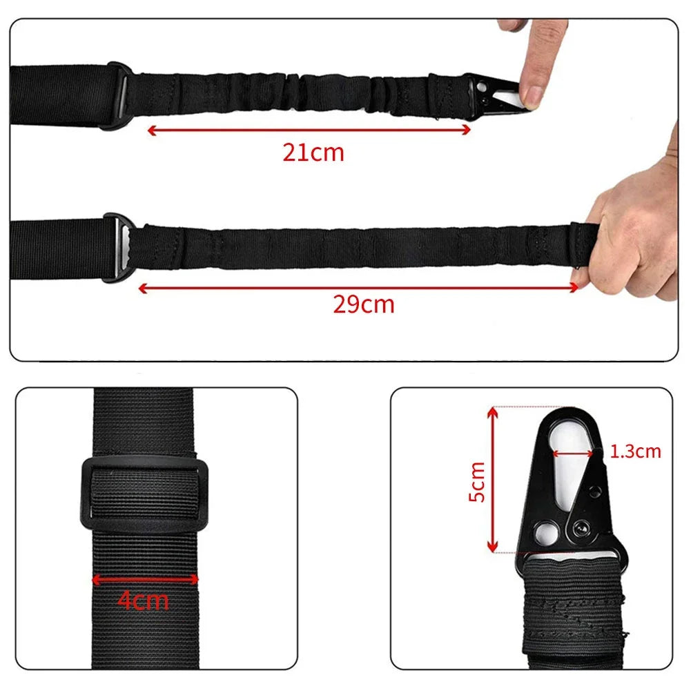 Clearance Deal ! One Single Point Adjustable Bungee for Rifle Gun Sling Strap Hook Safety