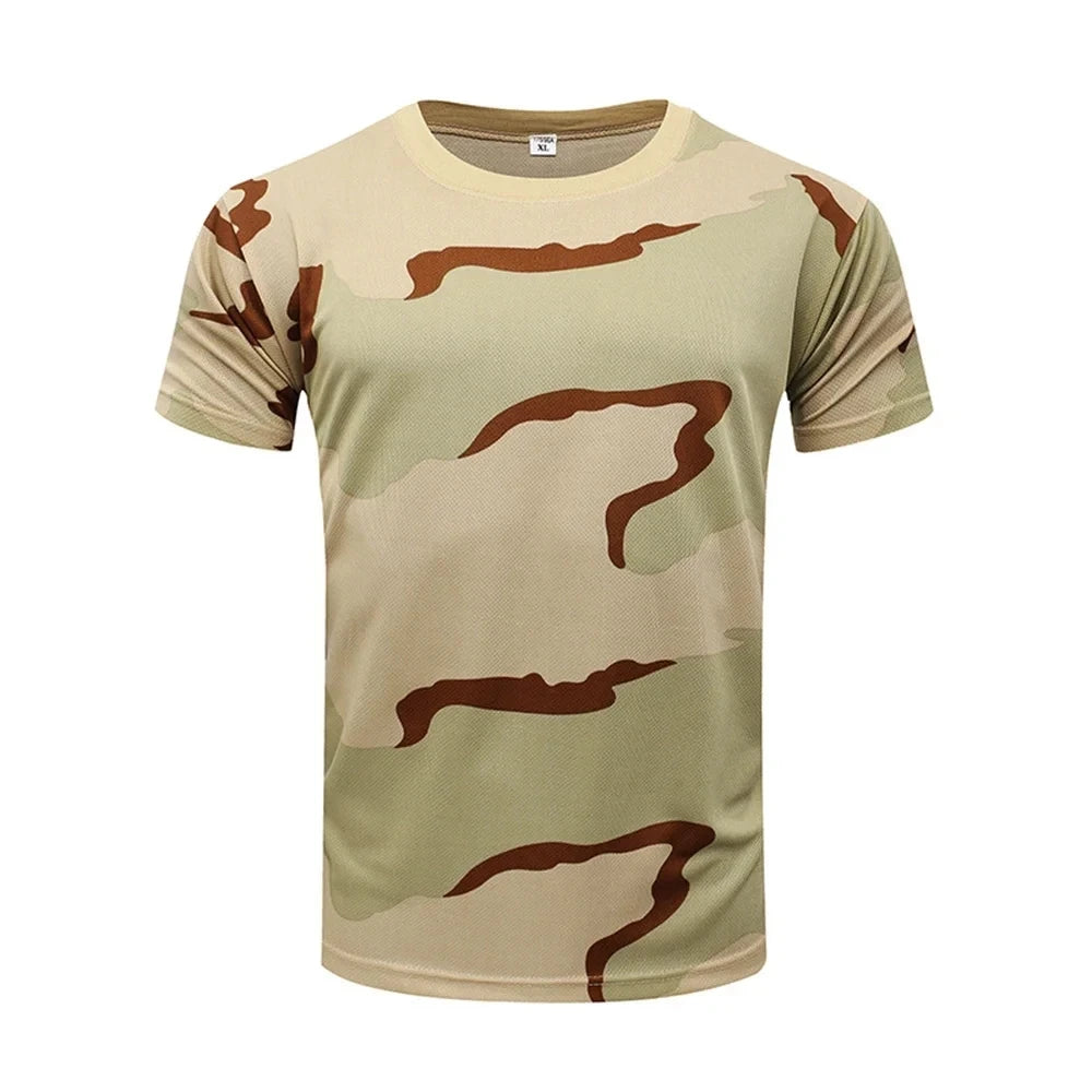 Outdoor T-Shirts 3D Camouflage Quick Dry Short Sleeve  Shirt