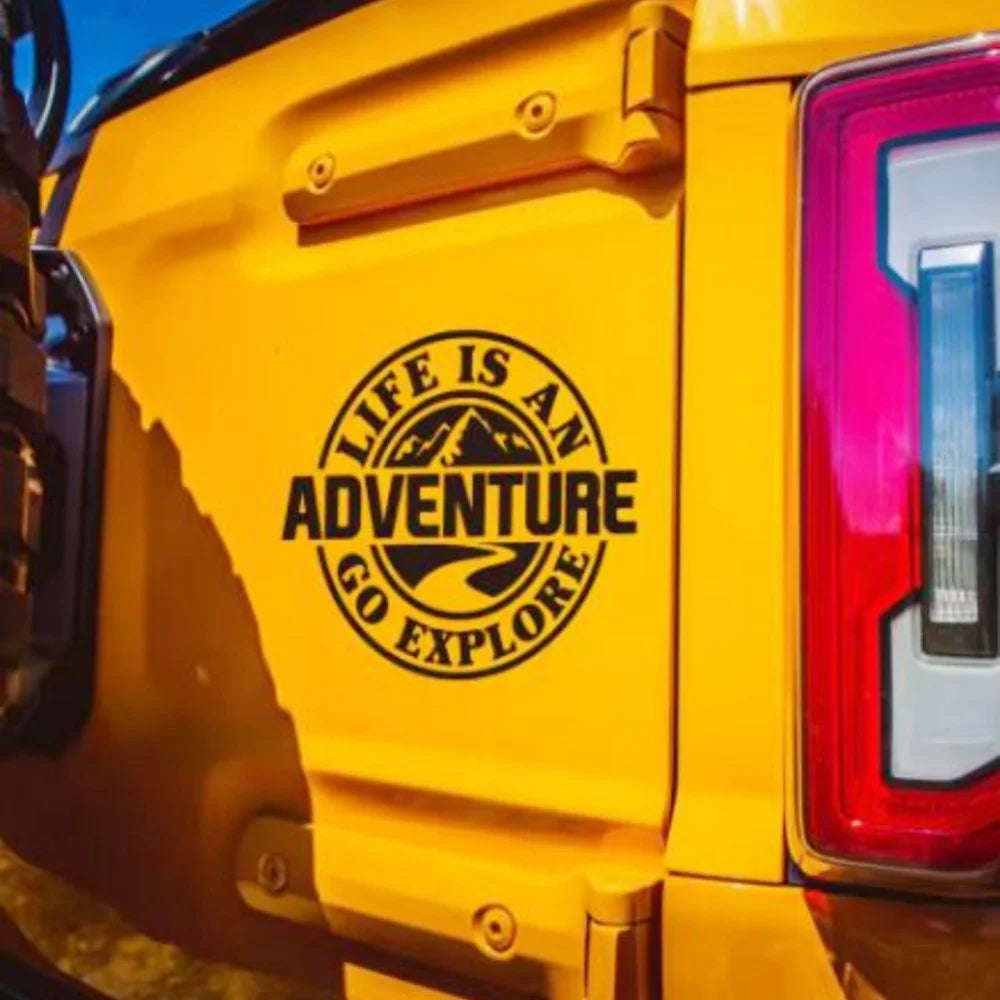 NEW LASER DESIGN ! Life Is An Adventure Auto Decal