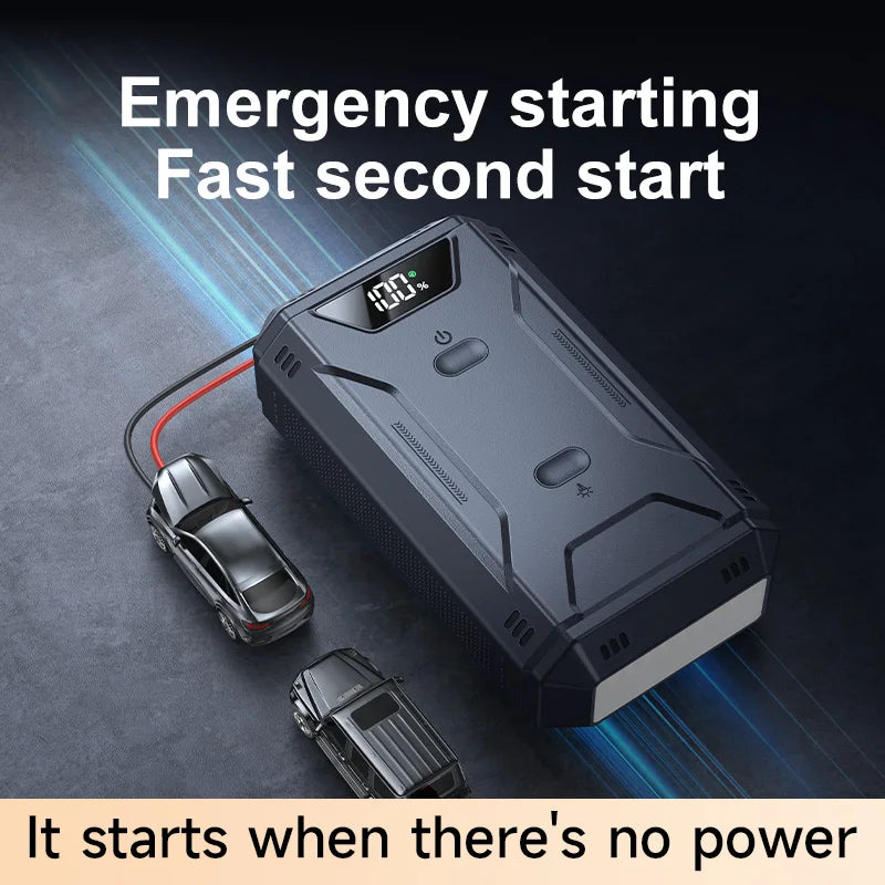 AUTO Battery Jump Starter Digital Display Portable  26800mAh  Emergency Battery Booster