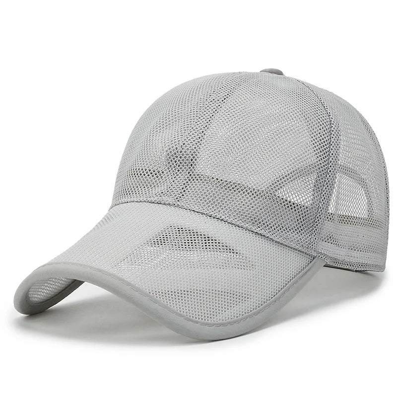 New Men Summer Mesh Cool Trucker Sunhat Long Brim