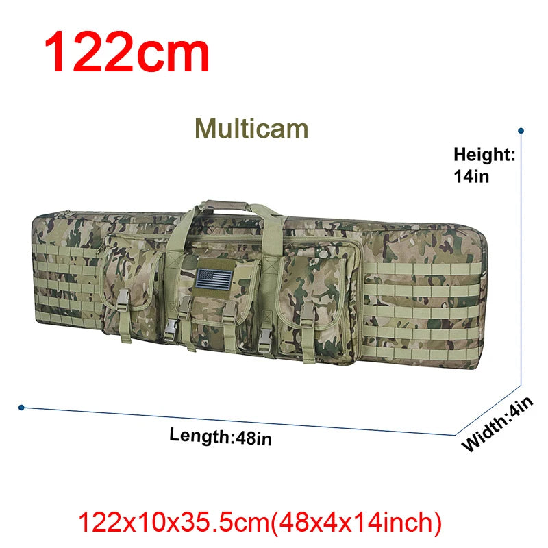 The Sniper Man -Length=32 38 42 48 inch Tactical Double Rifle Case Rifle Bag Sniper Gun Case Backpack