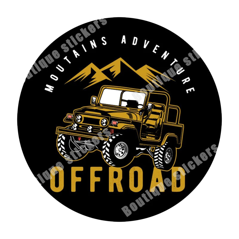 Outdoor Idenity-15 Kinds of Retro Off-road 4x4 Off-road PVC Vinyl Old School Stickers