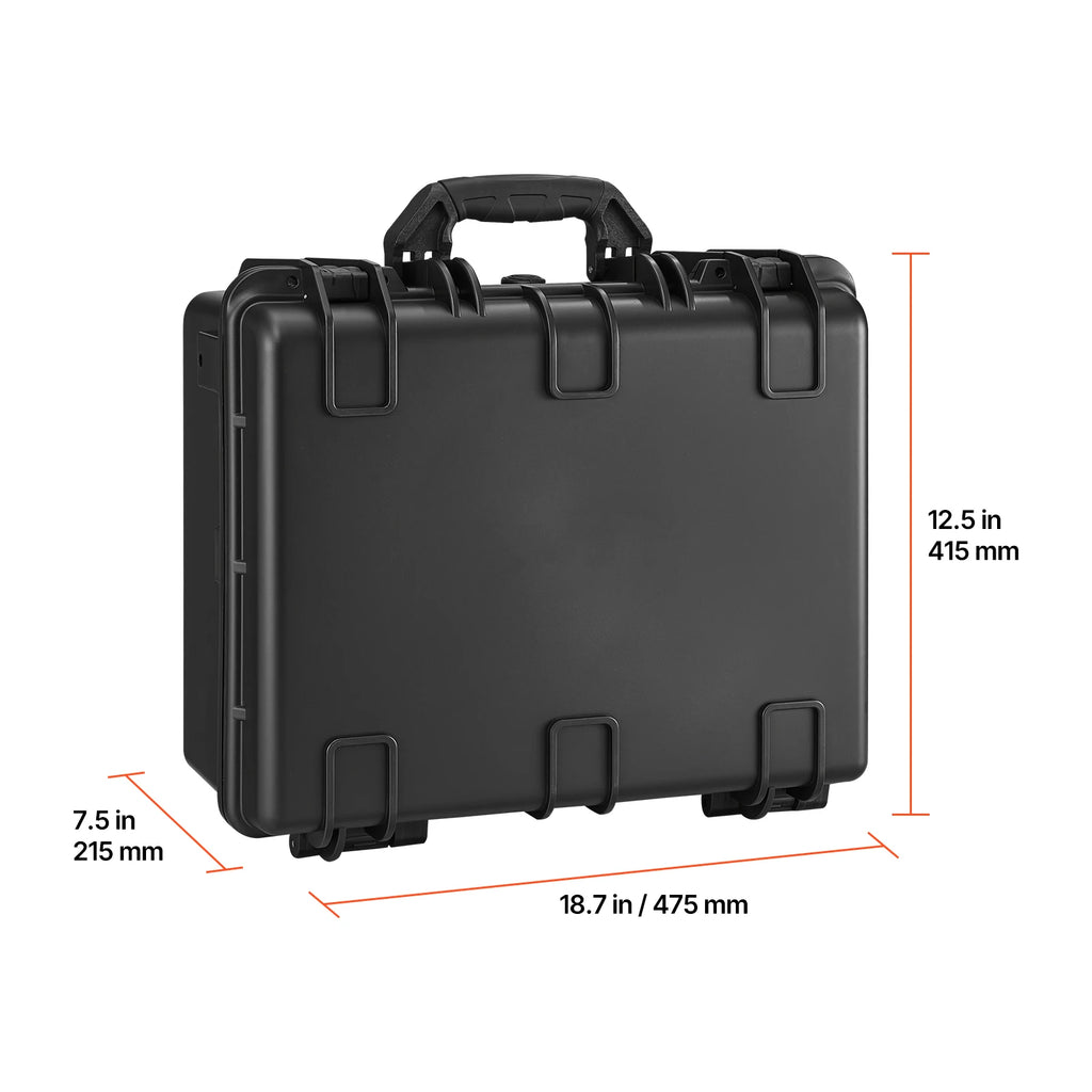 Hard Pistol Case with XPE Foam Lining Waterproof Pistol Box with Customizable Interior