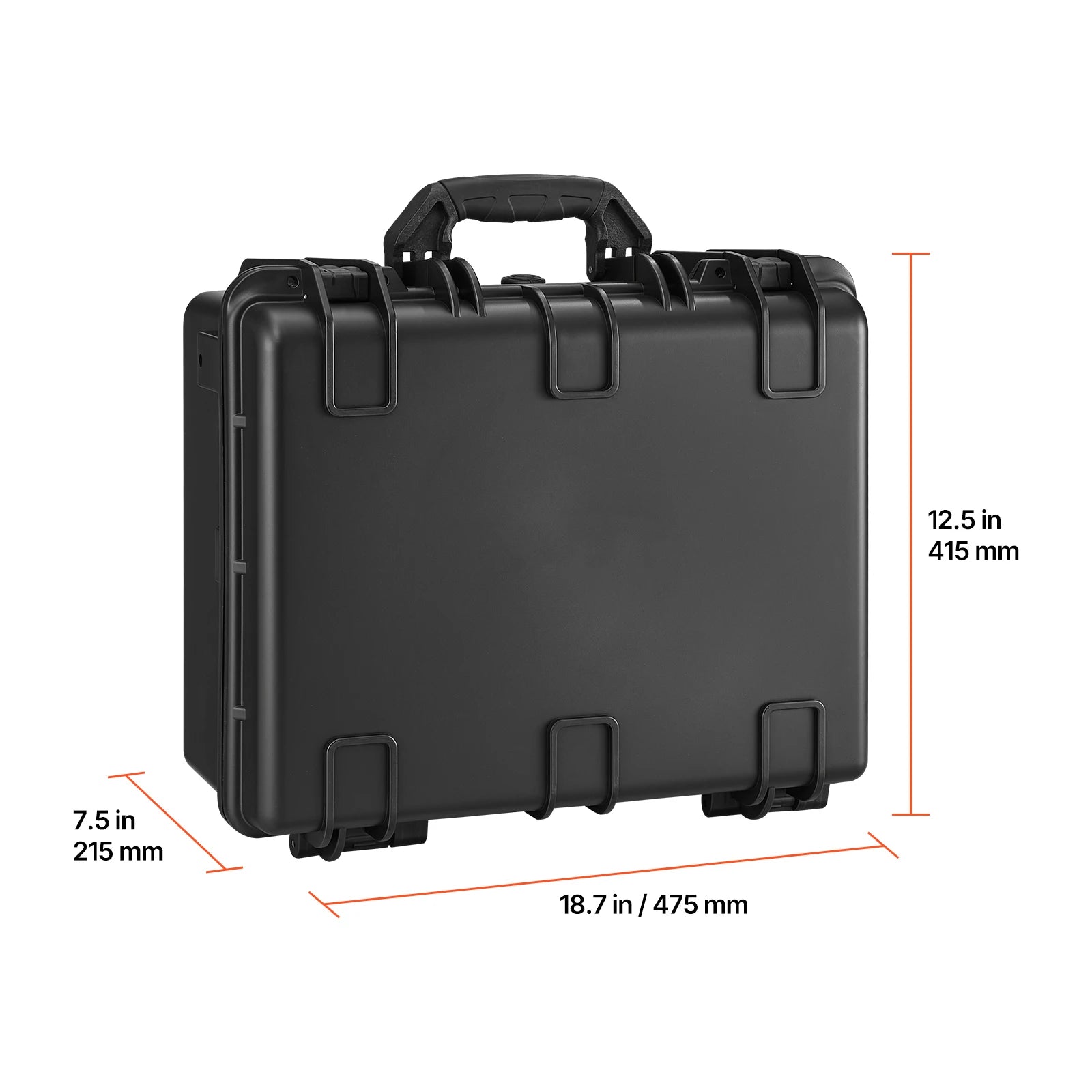 Hard Pistol Case with XPE Foam Lining Waterproof Pistol Box with Customizable Interior