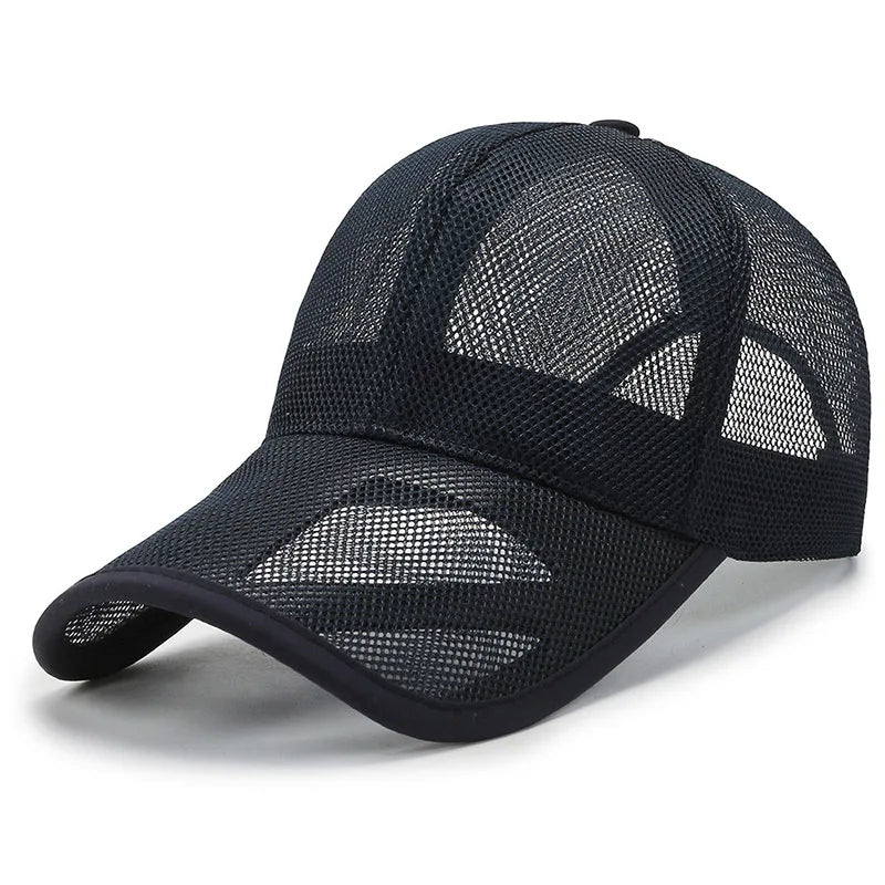 New Men Summer Mesh Cool Trucker Sunhat Long Brim