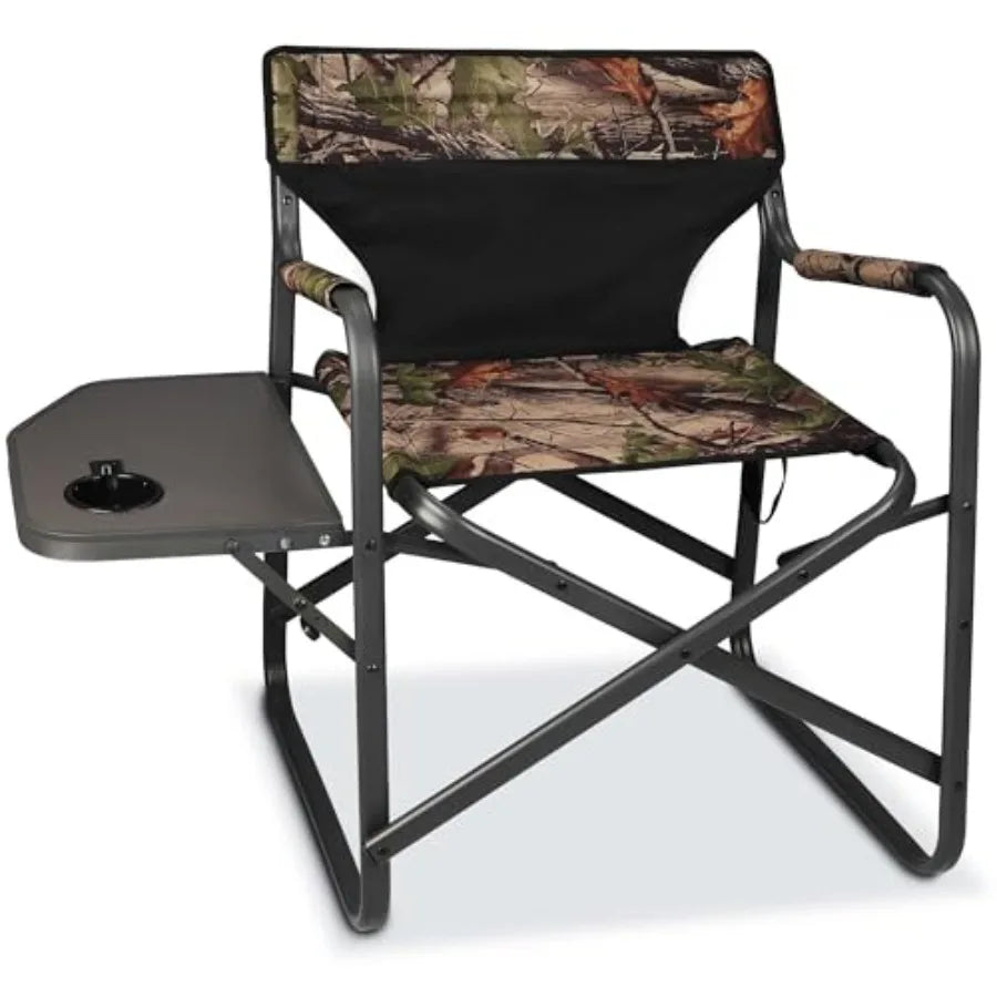 Directors Camping Chairs-Lightweight Folding Lawn Chairs with Side Table-Hunter/Outdoors- Design