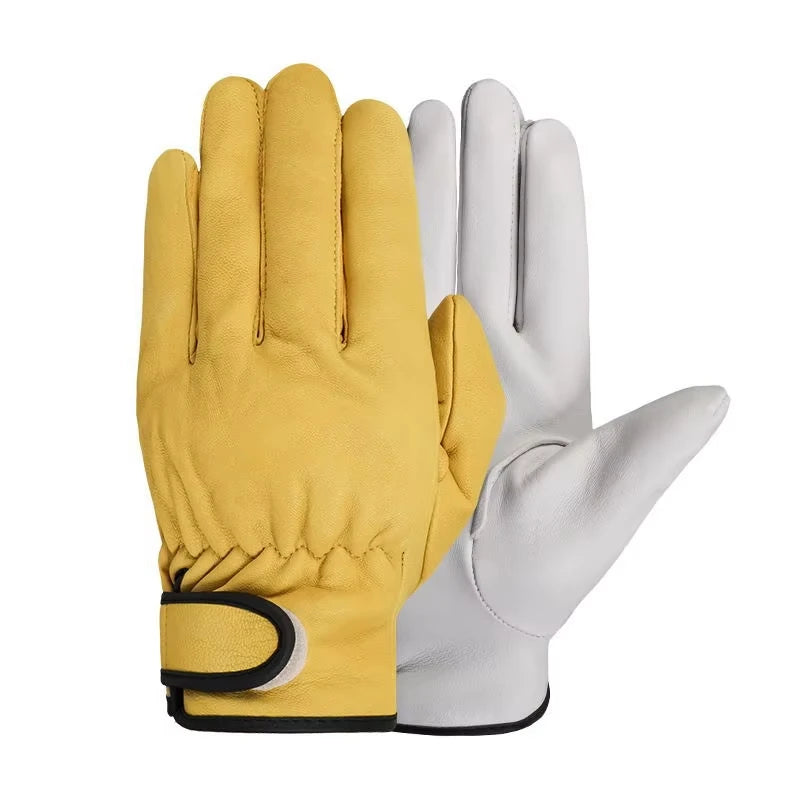 Work gloves sheepskin leather/driver wear-resistant gloves (2 Colors)