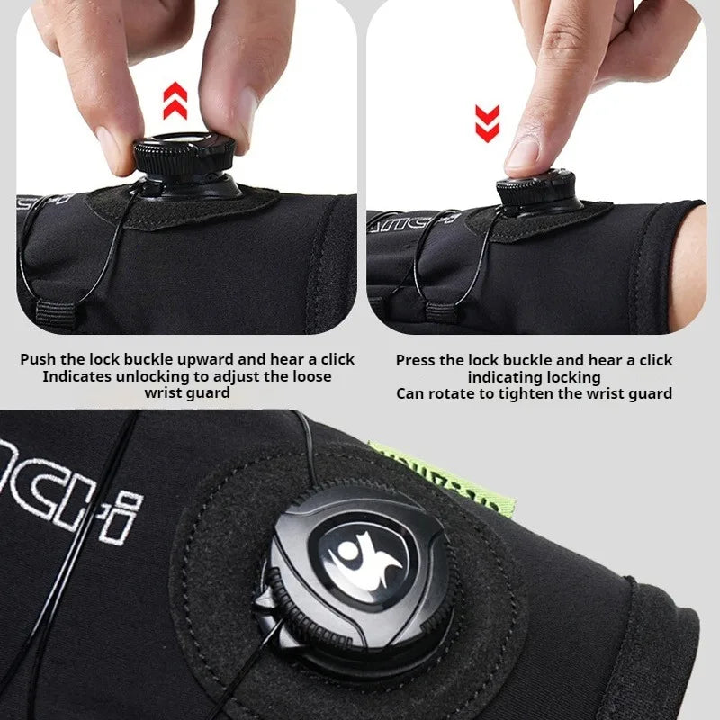 Winter Warm Gloves for Men Women Extended Thickened Windproof and Waterproof Sports Touchscreen Skiing Cycling Gloves