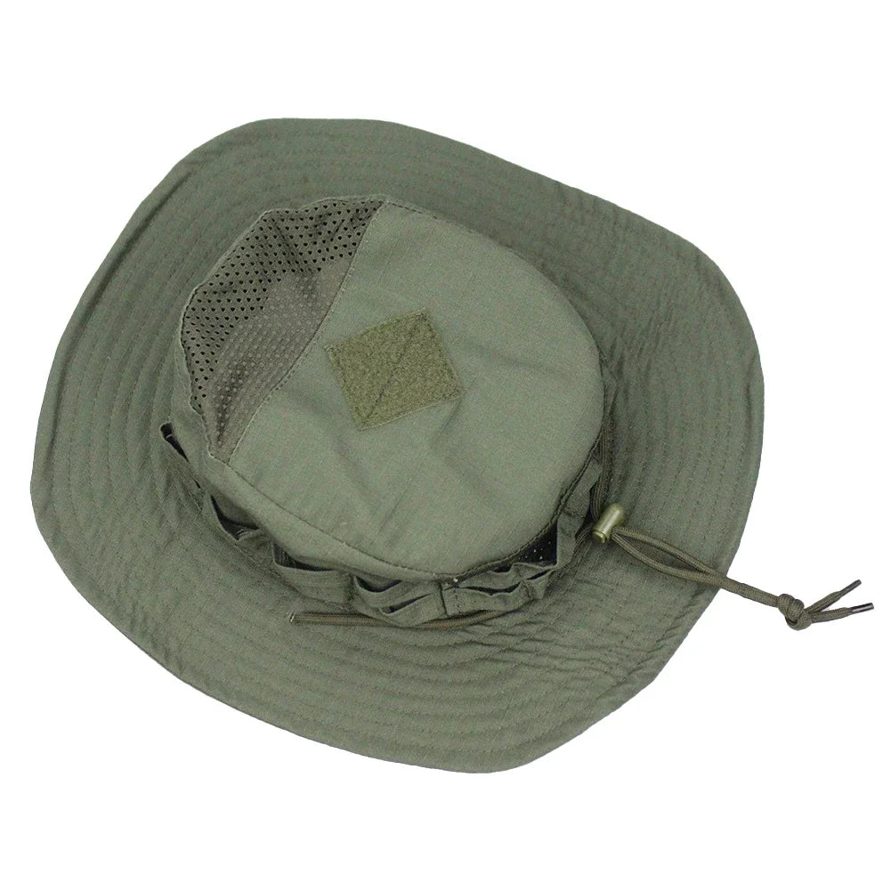 Jungle Camo Enthusiasts Square Pocket Boonie Outdoor Bucket Hats
