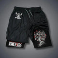2026 ONE PIECE Classic Anime Printed Double-layer Summer Men's Loose Sports Breathable Shorts