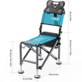 Functional Folding Fishing Chair | Adjustable Backrest with Armrests, Wide Portable Seat for Outdoors