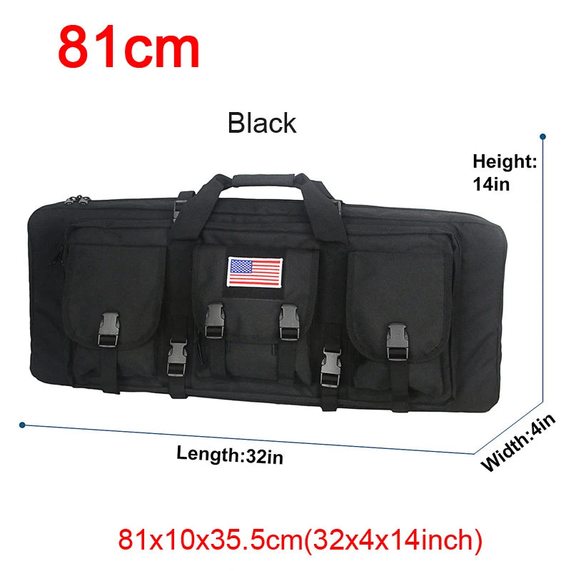 The Sniper Man -Length=32 38 42 48 inch Tactical Double Rifle Case Rifle Bag Sniper Gun Case Backpack