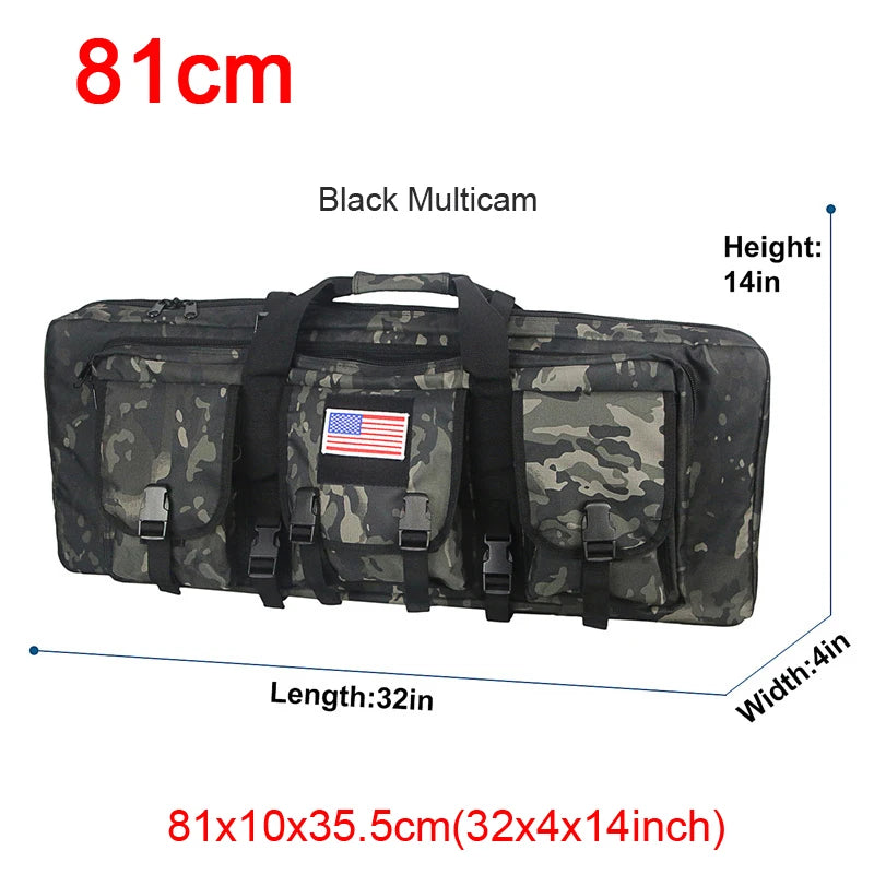 The Sniper Man -Length=32 38 42 48 inch Tactical Double Rifle Case Rifle Bag Sniper Gun Case Backpack