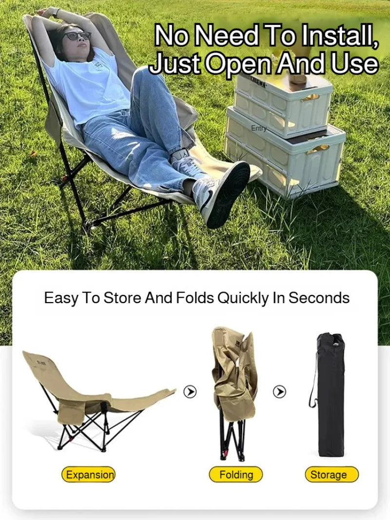 Outdoor/Tailgating Folding recliner Curved headrest Comfort Experience / relaxation chair