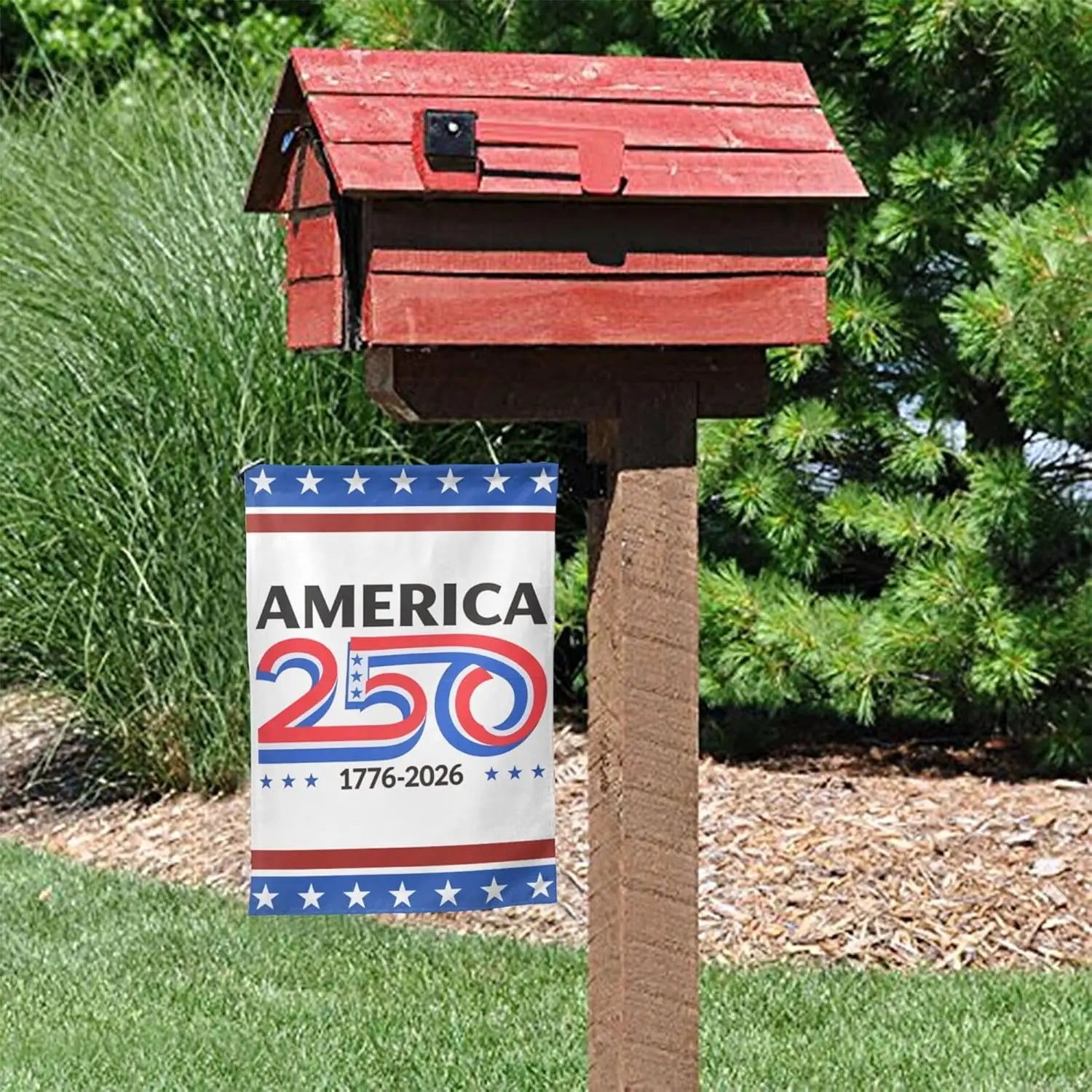 28"x40" America 250th Birthday 1776-2026 Flag USA 250 Years Anniversary Garden Flags for Outside Double Sided Yard Signs