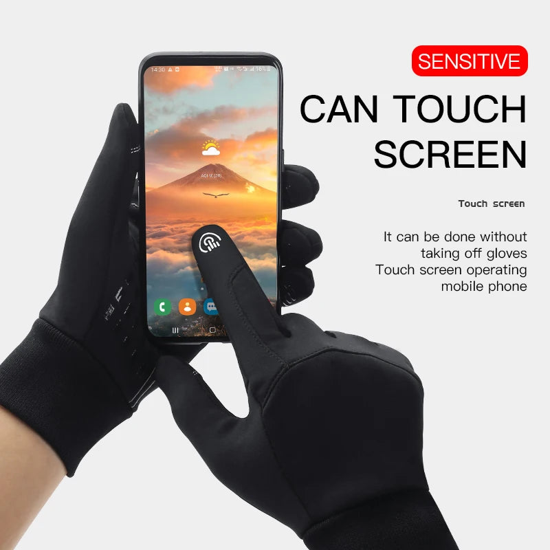 Hot Sale Gray Sports Glove Warm Touch Screen Full Finger Gloves For Men /Women Sports
