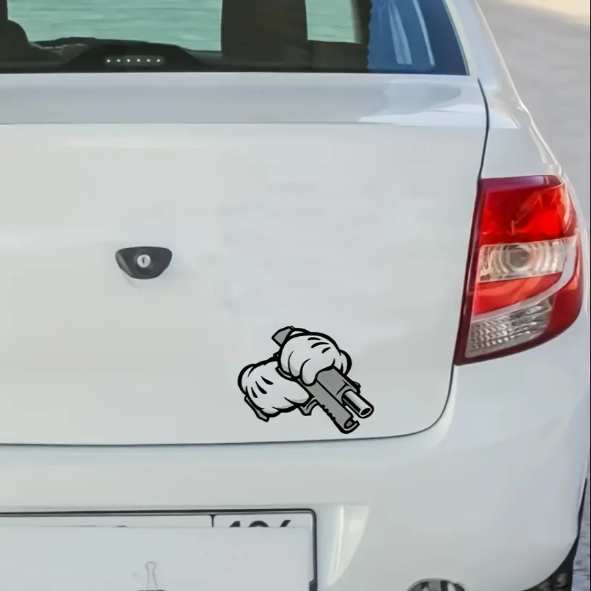 Gun And Stick-It Can Warn Others, All Purpose Decal