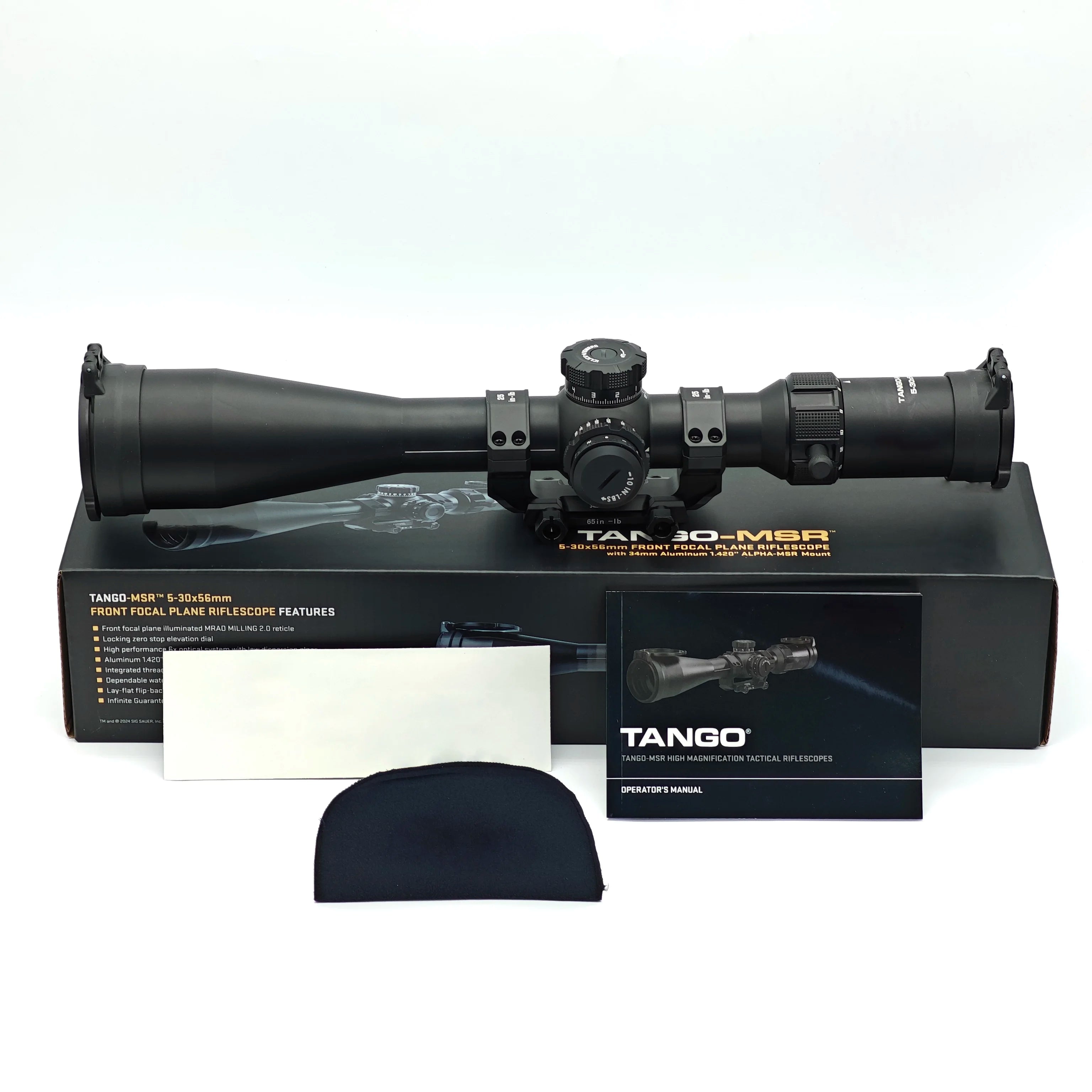 Gnat Site Special-5-30x56 MOA FFP IR  Riflescope 34mm Tube Shockproof Reticle Illuminated with Alpha MSR Aluminum Mount