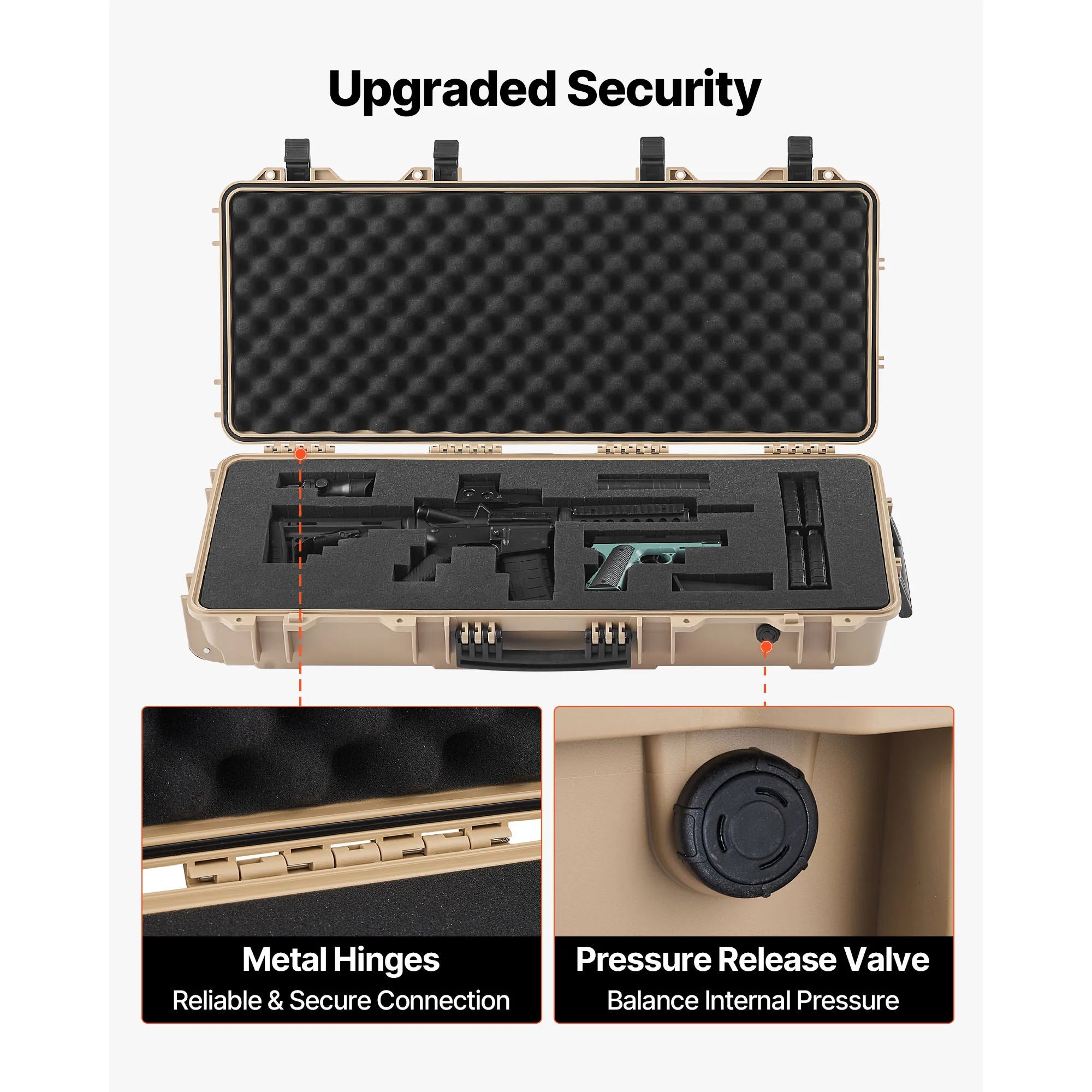 Easy Roll Hard Core Lockable Rifle Case with  Waterproof  for Pistol ,Rifles &Shotguns