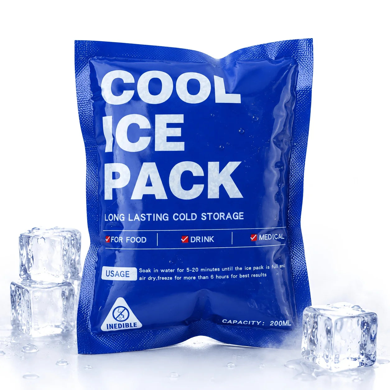 50Pcs Self-Absorbent Ice Packs Reusable Cold Pack