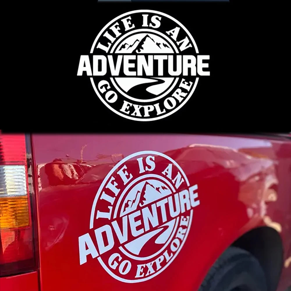 NEW LASER DESIGN ! Life Is An Adventure Auto Decal