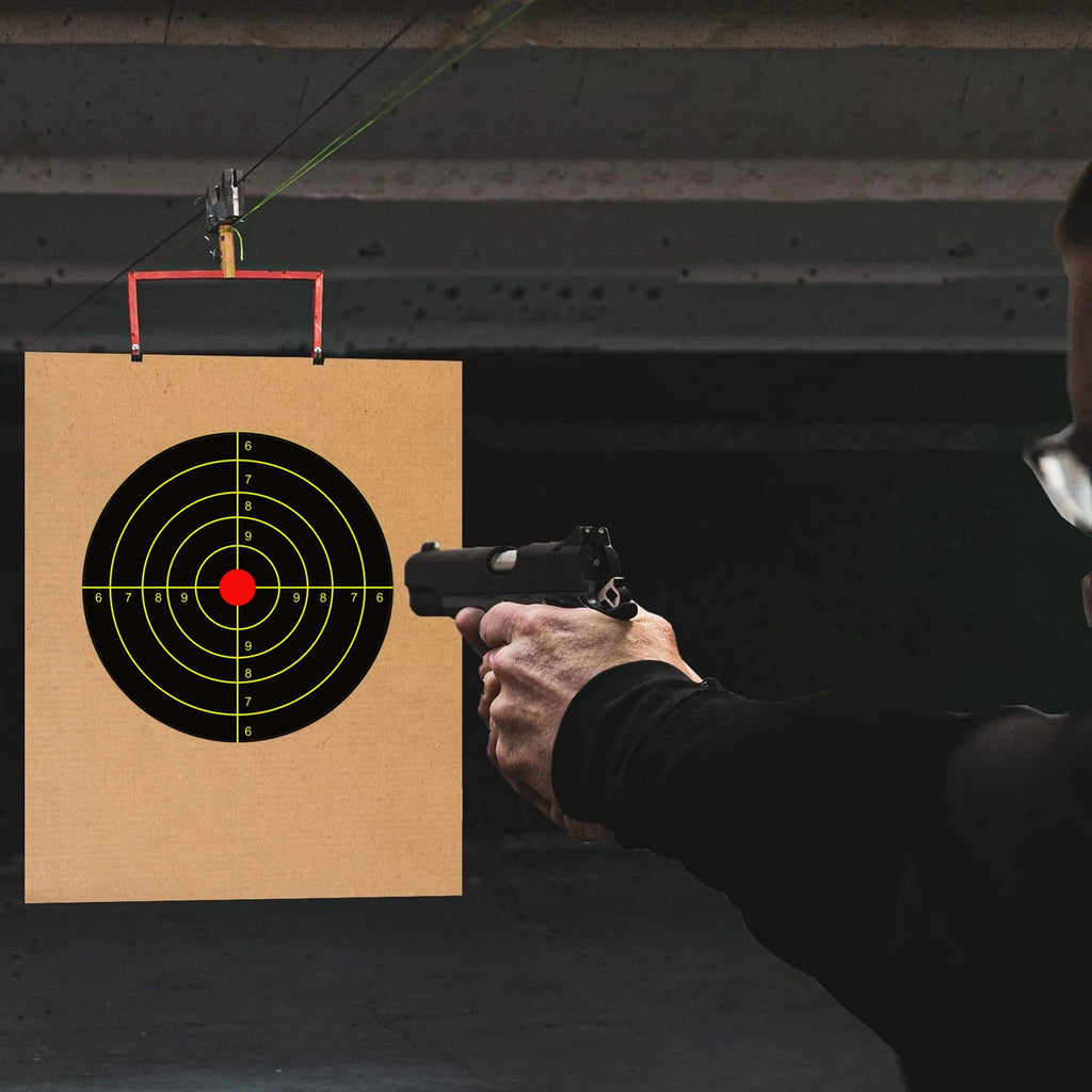 12x12 Inch Splatter Adhesive Targets Stickers Reactive Shooting Targets  with Yellow Effect