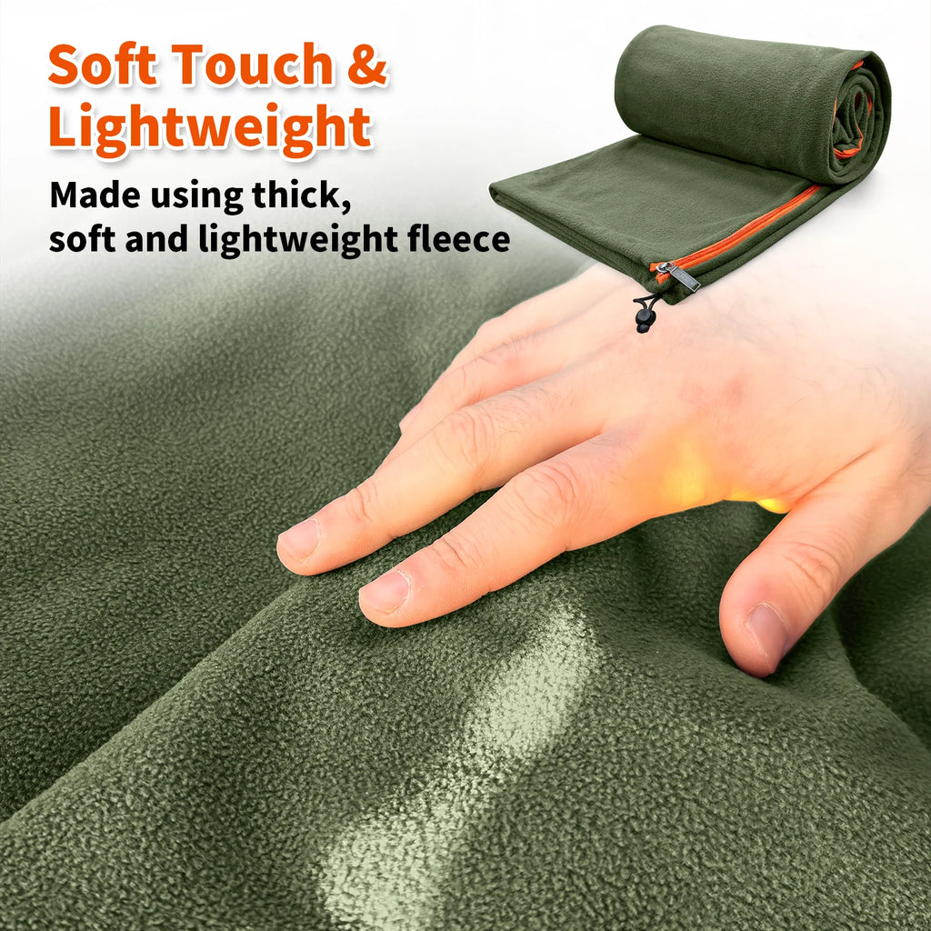 Warm/Fleece Sleeping Bag Liner Lightweight / Blanket Liner