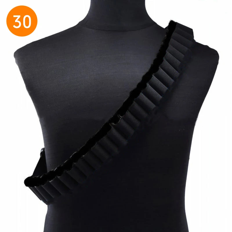 Tactical 27/30/50 Rounds Shotgun Bandolier Adjustable Shotgun Shell Ammo Holder 12 Gauge