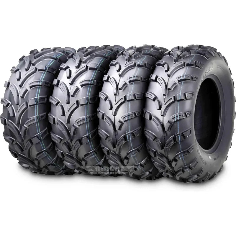 Set of 4 ATV/UTV Tires 25x8 12 Front & 25x10 12 Rear /6PR Budget Stock Replacements
