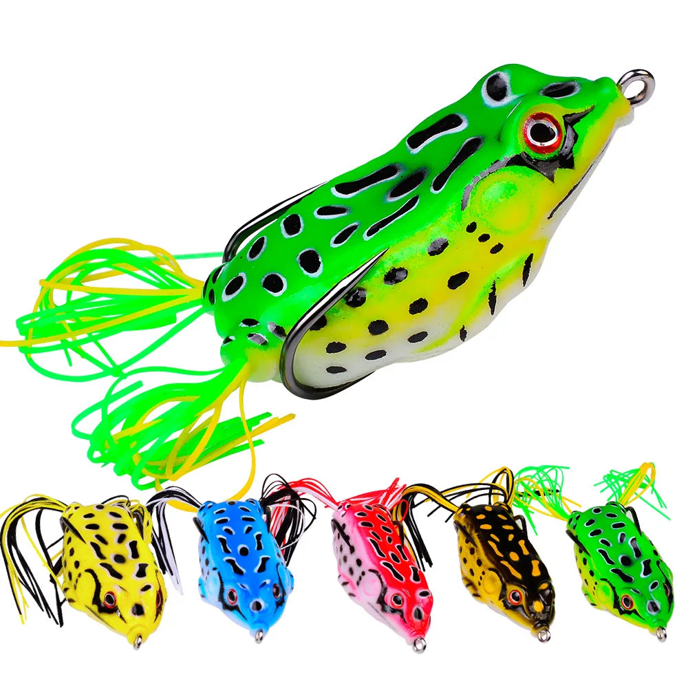 2 Pcs 5g /9g or13g /17.5g Frog  Bait Lure with Hooks Topwater Ray/ Artificial 3D Eyes