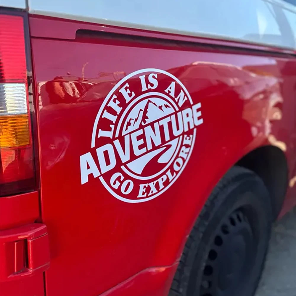 NEW LASER DESIGN ! Life Is An Adventure Auto Decal
