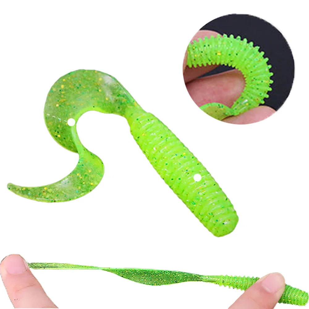 1PC- 100PCS Silicone Bait Fake Fish Wobblers Crankbait Lures Artificial