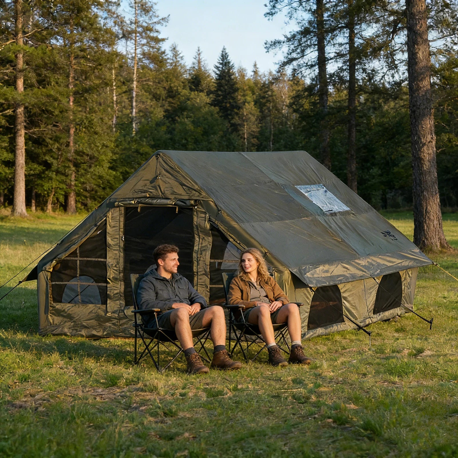 Quick Setup Inflatable Tent, Waterproof Family Tent for All Occasions, Portable Air Tent with Carry Bag