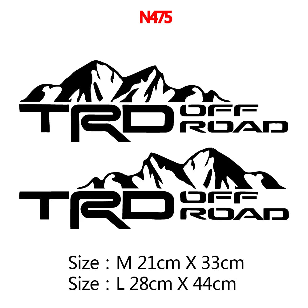 4X4 Mountain Series Decals Kit  (NEW)- Waterproof Vinyl Decal for All 4x4 Doors, Windows & Hood Adventurer's Choice