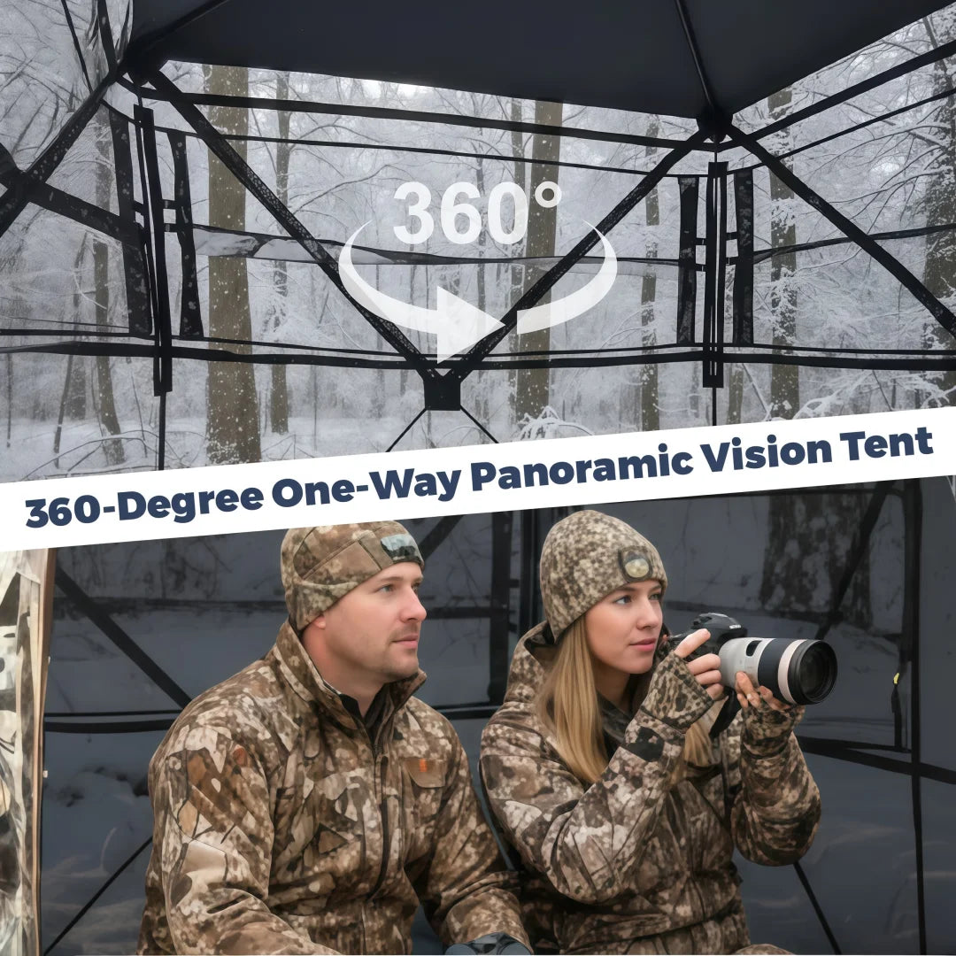 New Box! Pop-Up Hunting Blind Easy Setup Ground Shelter Outdoor Camo Blind with Storage for Deer Turkey Duck Archery Season