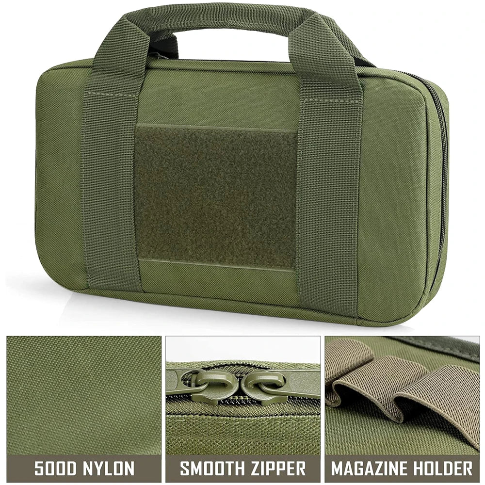 #1 Pistol Bag Concealed Carry Case Handgun Pouch with Magazine Storage Slot Pistol Accessories