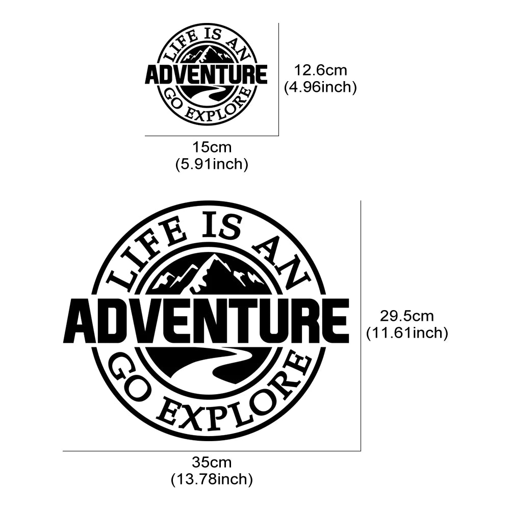 NEW LASER DESIGN ! Life Is An Adventure Auto Decal