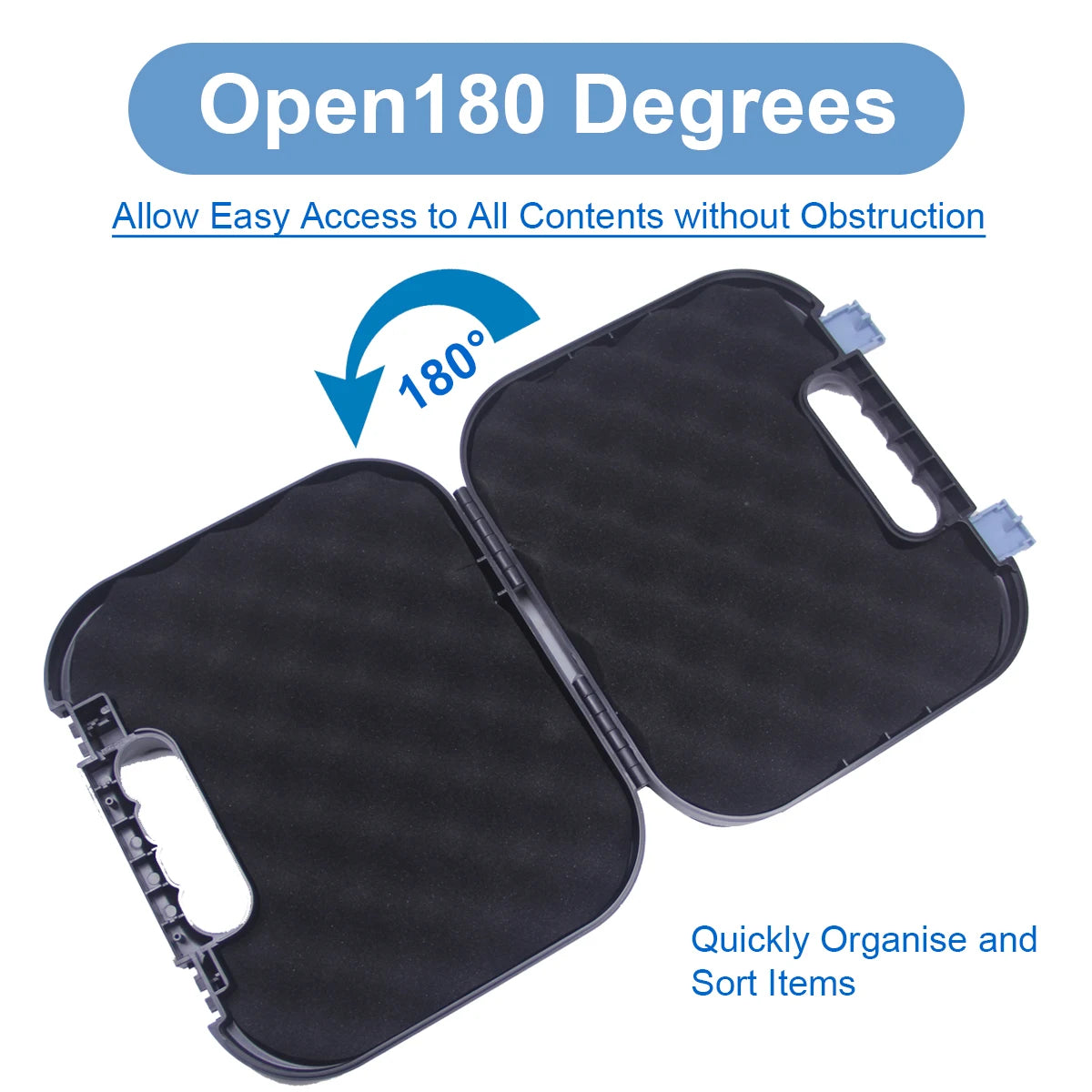 Home Defense-Tactical Pistol Case /Lockable with Padded Foam Protection/Fits Most all Glock Pistols and Alike handguns.