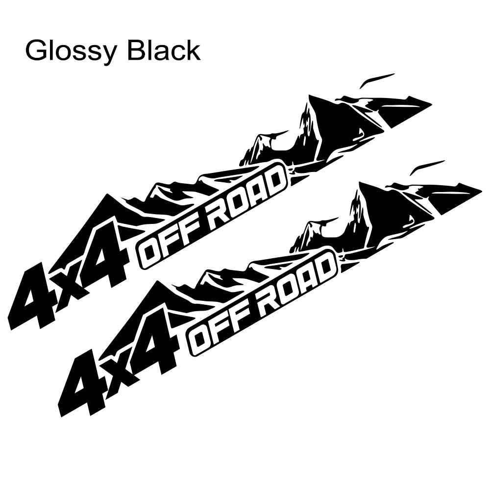 New ! 4x4 Off Road 2 Piece Set Stickers Waterproof /Self-adhesive Decals