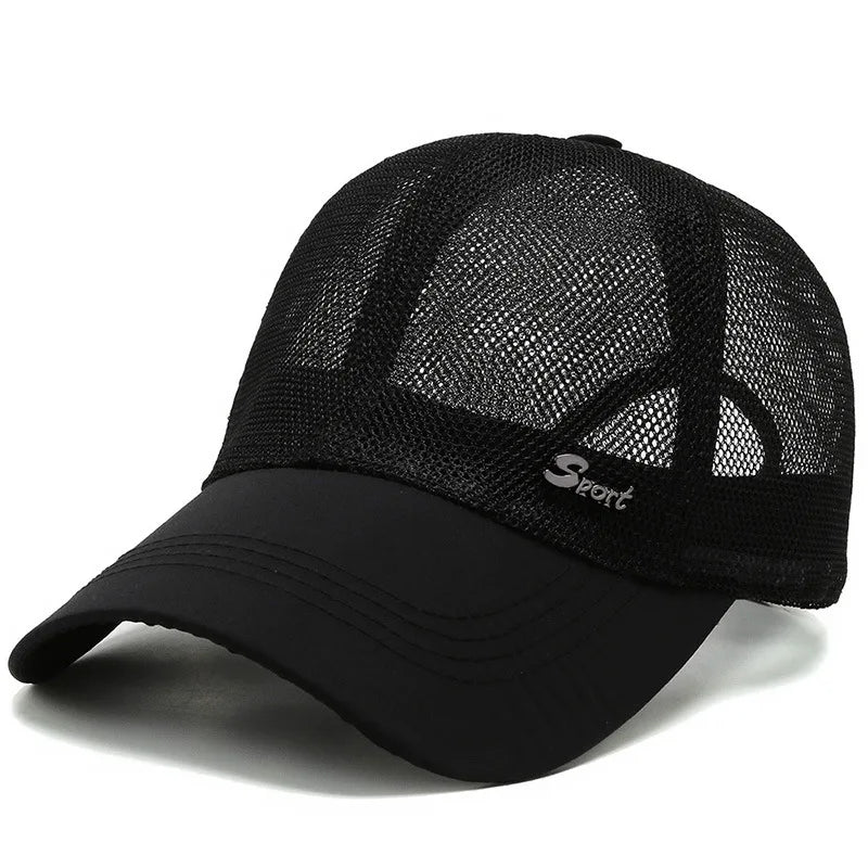 New Men Summer Mesh Cool Trucker Sunhat Long Brim