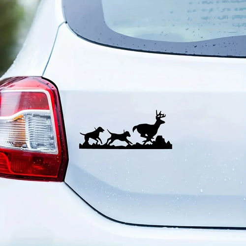 1pc  Dogs Hunting a Deer Car Decals Dual Color Design Sticker of Heritage/ Deer Hounds