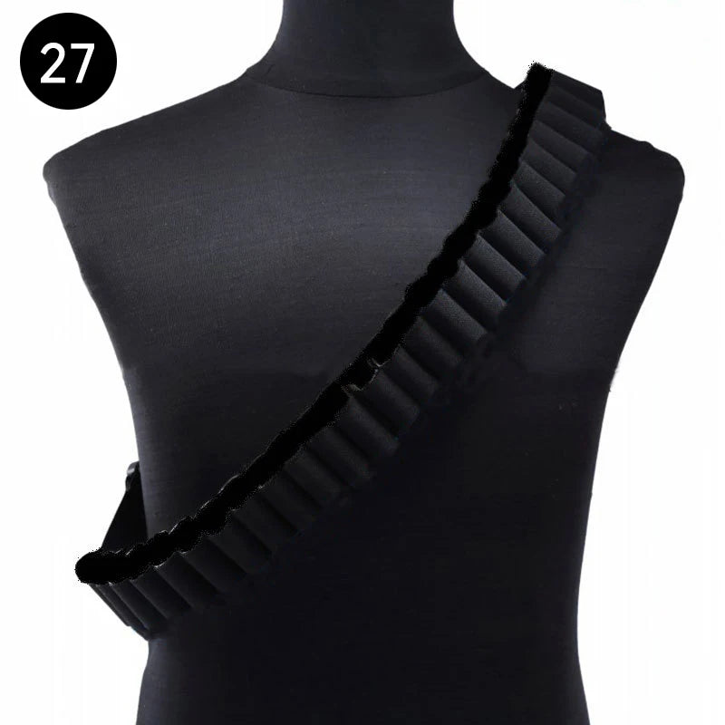 Tactical 27/30/50 Rounds Shotgun Bandolier Adjustable Shotgun Shell Ammo Holder 12 Gauge