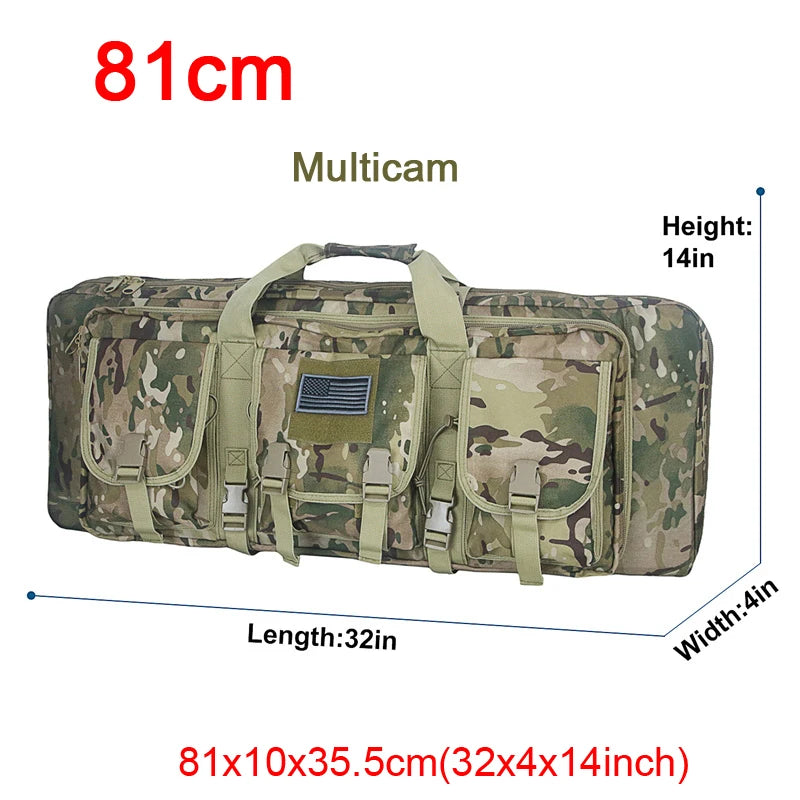 The Sniper Man -Length=32 38 42 48 inch Tactical Double Rifle Case Rifle Bag Sniper Gun Case Backpack