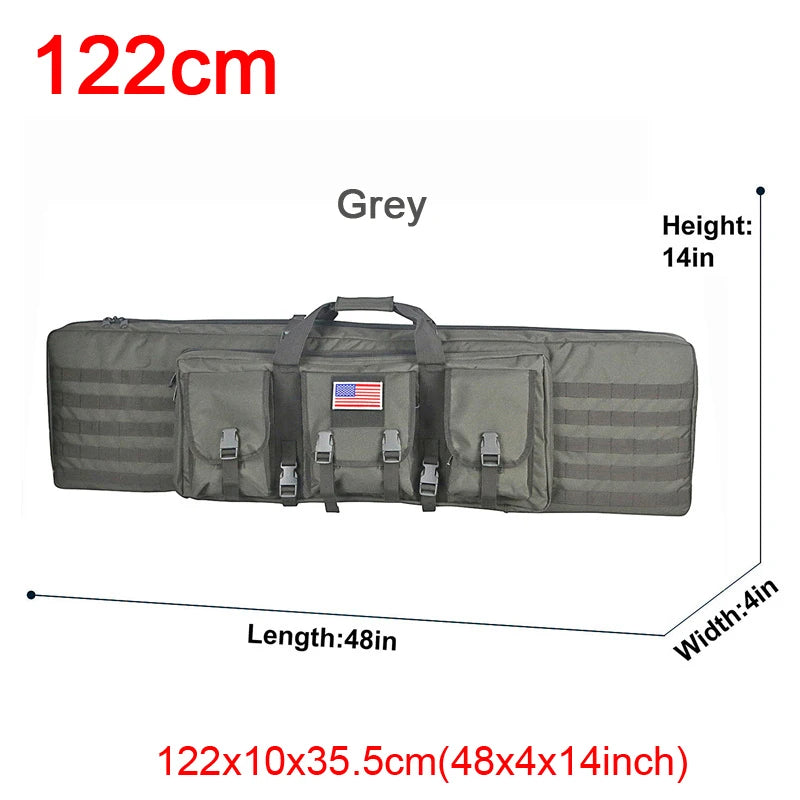The Sniper Man -Length=32 38 42 48 inch Tactical Double Rifle Case Rifle Bag Sniper Gun Case Backpack