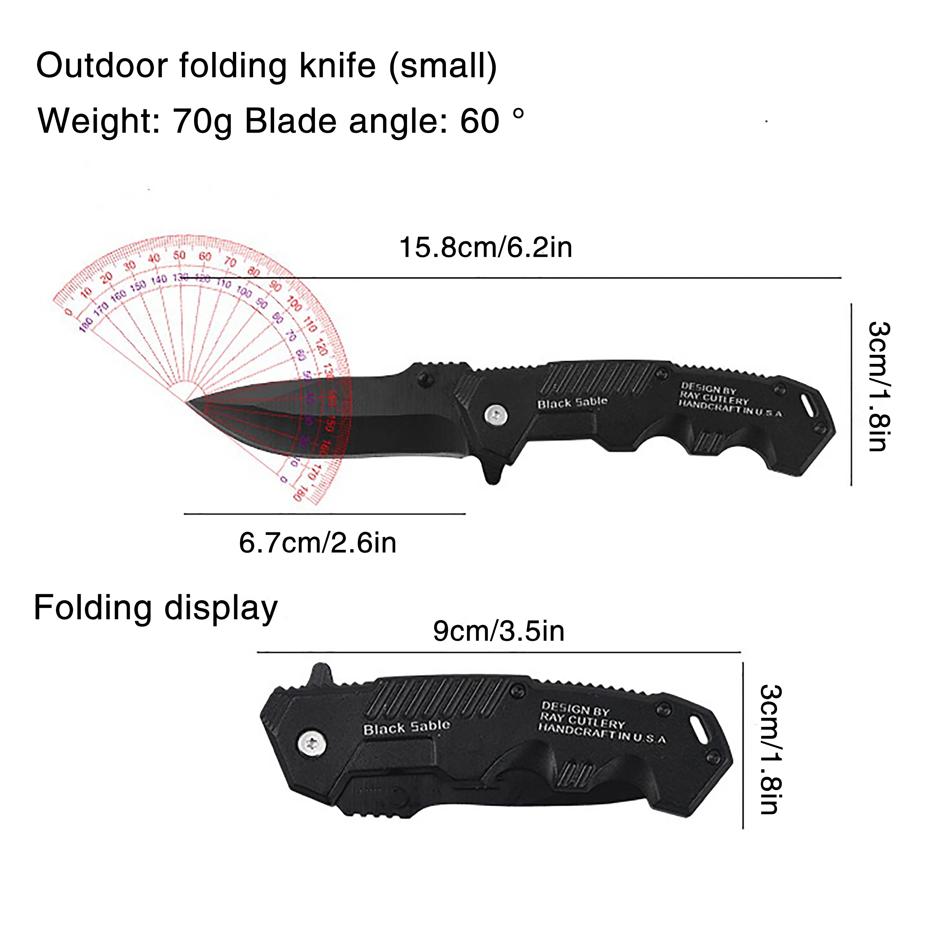 Tactical/Folding knife, pocket knife with pocket clip, stainless steel blade knife,