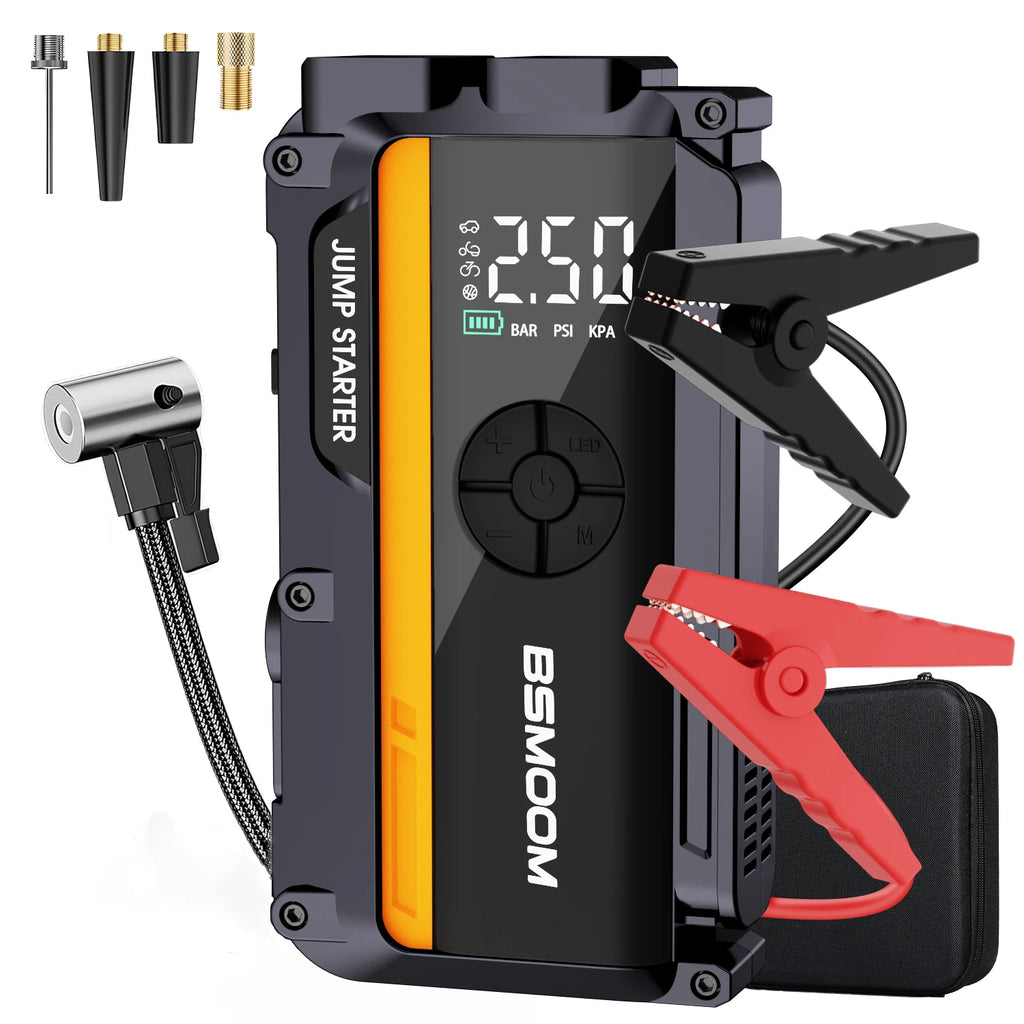 AUTO Starter with Air Compressor 150PSI 10000A Portable Starter Battery Pack (10.0L Gasoline/16.0L Diesel)