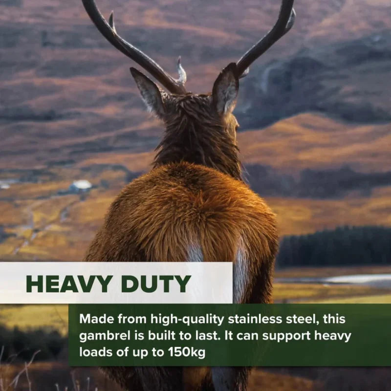 Deer Game Hoist Hanger System Steel Lift System for Hunting Processing Deer Drying Hanger Kit for Skinning Hunting Accessories