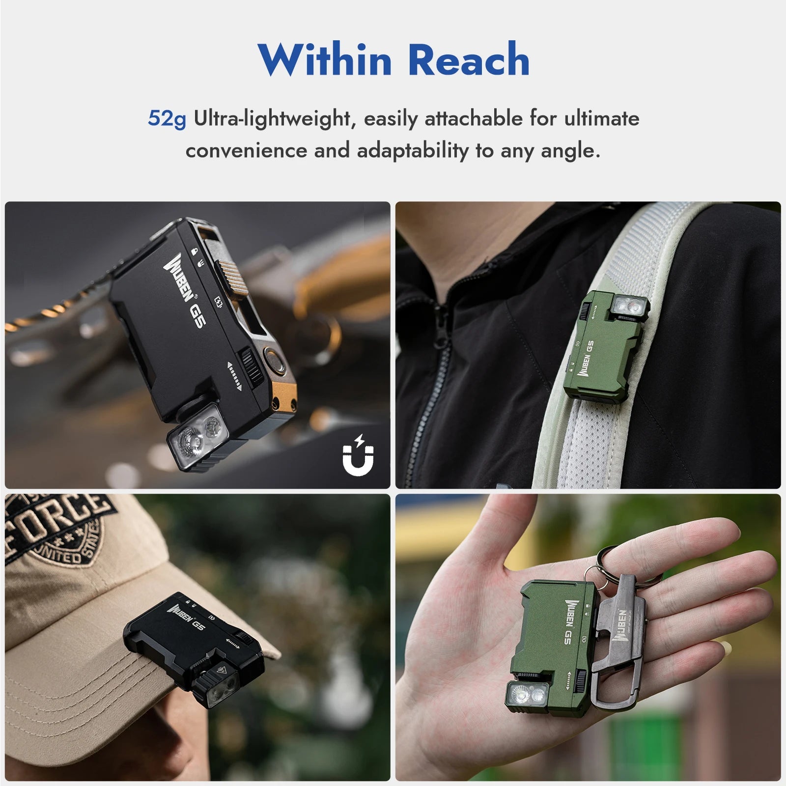 Timberline/Magnetic EDC G5 Flashlight 400 Lumen USB-C Rechargeable Key-chain