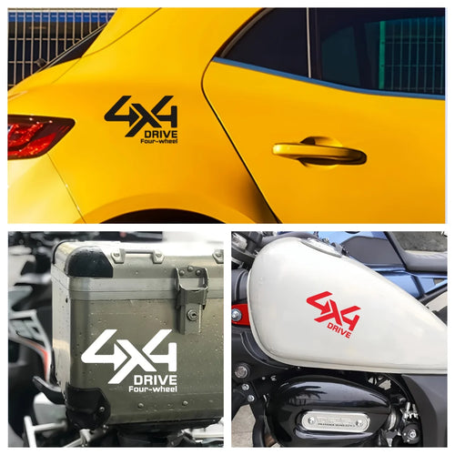 4x4 Off Road Vinyl Stickers, Waterproof Offroad Decals for SUV, Truck and UTV Exterior
